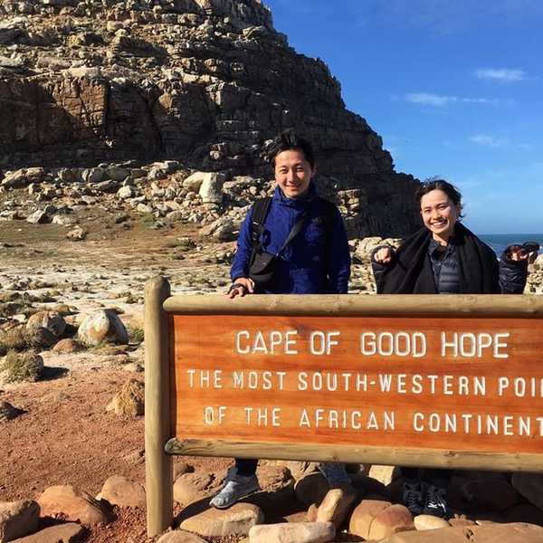 喜望峰にて／南アフリカをギュッと周れ、ツアーガイドさんも面白くて、良い思い出になりました。