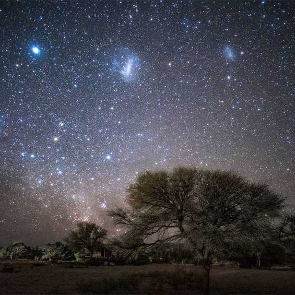 ナミブで宿泊したロッジからの星空／「星空保護区」のゴールドティアに認定された星空を堪能。