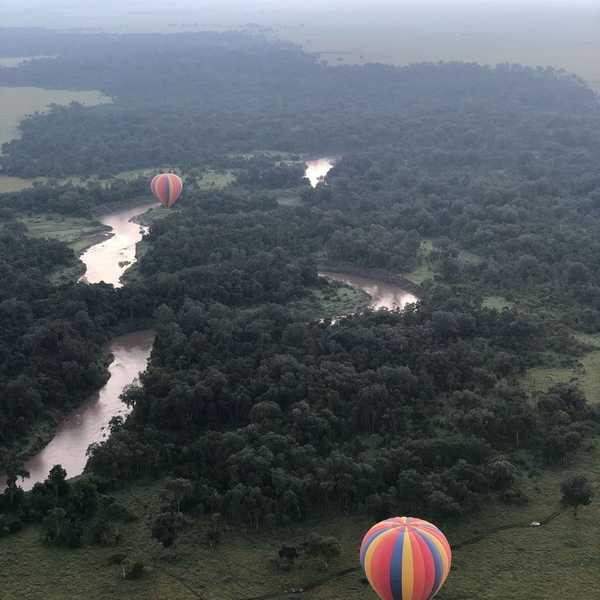 気球に乗って空から眺めるマサイ・マラ／お客様の投稿写真です。
