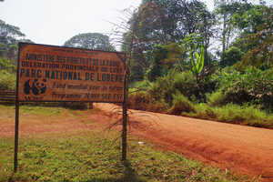 カメルーン南東部のコンゴ、中央アフリカとの国境地帯に位置するロべケ国立公園