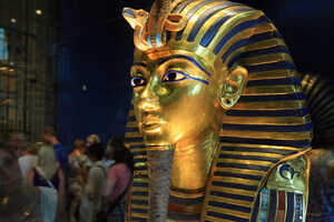 考古学博物館最大の見どころの一つ、ツタンカーメンの黄金のマスク