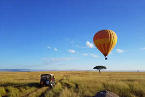 マサイ・マラの大草原と気球（現地オプショナルです）