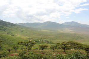 ンゴロンゴロにはマサイの村が点在している