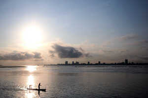コンゴ川を対岸はキンシャサ
