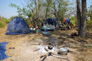 オカバンゴデルタのブッシュキャンプ